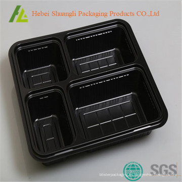 4 Compartimentos Recipientes de plástico desechables para microondas